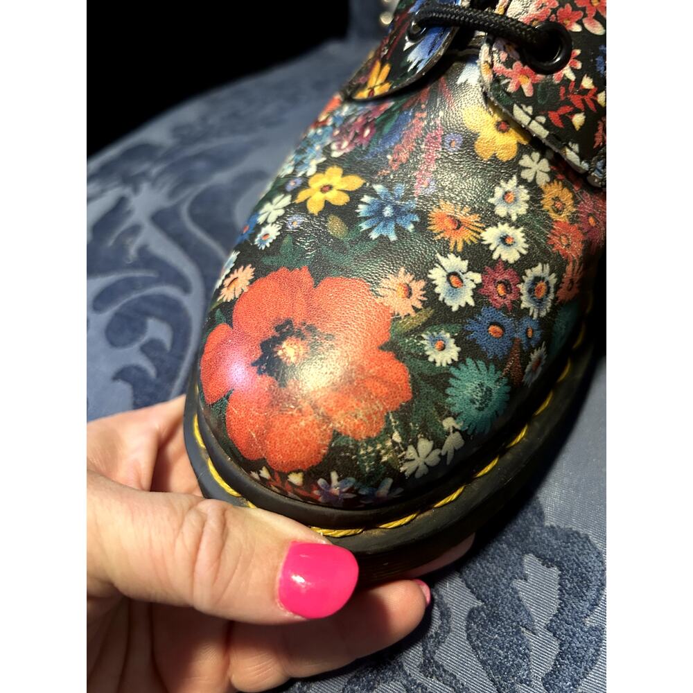 Dr Martens 101 Black Red Blue Floral size 9/EU 41 - Picture 4 of 7